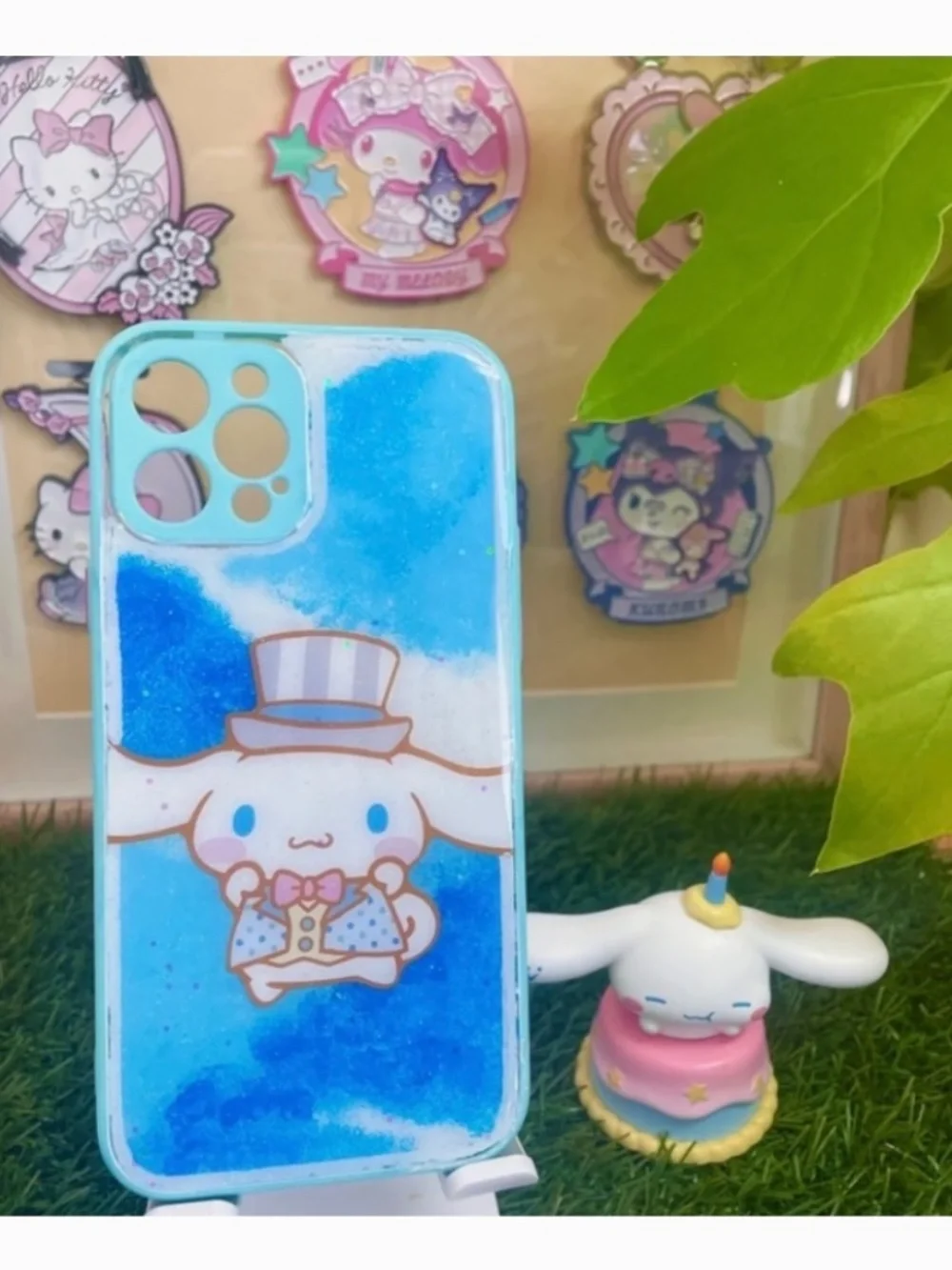 iPhone 12pro cartoon case,handmade case, Cute case with free gift beads chain